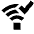 Wifi Checked Icon from Sharp Solid Set