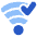 Wifi Checked Icon from Plump Flat Set