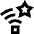 Wifi Star Favorite Icon from Sharp Line Set