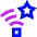 Wifi Star Favorite Icon from Sharp Neon Set