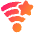 Wifi Star Favorite Icon from Plump Gradient Set