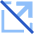 Arrow Open In New Off Icon from Sharp Flat Set