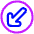Line Arrow Diagonal Bottom Left Circle Icon from Plump Neon Set