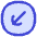 Line Arrow Diagonal Bottom Left Circle Icon from Flex Duo Set