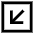 Line Arrow Diagonal Bottom Left Square Icon from Sharp Line Set