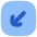 Line Arrow Diagonal Bottom Left Square Icon from Flex Flat Set