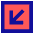 Line Arrow Diagonal Bottom Left Square Icon from Sharp Pop Set