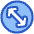 Line Arrow Diagonal Circle 2 Icon from Plump Duo Set