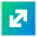 Line Arrow Diagonal Square 1 Icon from Sharp Gradient Set