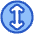Line Arrow Fit To Height Circle Icon from Plump Duo Set