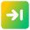 Line Arrow Right Square 2 Icon from Core Gradient Set