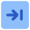 Line Arrow Right Square 2 Icon from Core Flat Set