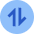 Line Arrow Transfer Vertical Circle 1 Icon from Sharp Flat Set