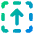 Line Arrow Up Dashed Square Icon from Core Gradient Set