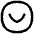 Tailless Line Arrow Down Circle Icon from Flex Line Set
