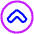 Tailless Line Arrow Up Circle Icon from Plump Neon Set