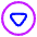 Tailless Triangle Arrow Down Circle Icon from Plump Neon Set