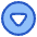 Tailless Triangle Arrow Down Circle Icon from Plump Duo Set
