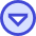 Tailless Triangle Arrow Down Circle Icon from Sharp Duo Set