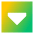 Tailless Triangle Arrow Down Square Icon from Sharp Gradient Set