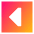 Tailless Triangle Arrow Left Square Icon from Sharp Gradient Set