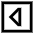 Tailless Triangle Arrow Left Square Icon from Sharp Line Set