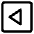 Tailless Triangle Arrow Left Square Icon from Core Line Set