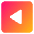 Tailless Triangle Arrow Left Square Icon from Core Gradient Set