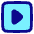 Tailless Triangle Arrow Right Square Icon from Plump Pop Set