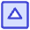 Tailless Triangle Arrow Up Square Icon from Core Duo Set