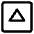 Tailless Triangle Arrow Up Square Icon from Core Line Set