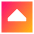 Tailless Triangle Arrow Up Square Icon from Sharp Gradient Set