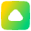 Tailless Triangle Arrow Up Square Icon from Plump Gradient Set