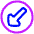 Triangle Arrow Diagonal Bottom Left Circle Icon from Plump Neon Set