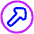 Triangle Arrow Diagonal Upper Right Circle Icon from Plump Neon Set