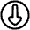 Triangle Arrow Down Circle 1 Icon from Plump Line Set