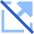 Triangle Arrow Open In New Off Icon from Sharp Flat Set