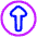 Triangle Arrow Up Circle 1 Icon from Plump Neon Set
