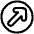 Line Arrow Diagonal Upper Right Square Icon from Plump Line Set