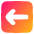 Line Arrow Left Square Icon from Plump Gradient Set