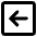 Line Arrow Left Square Icon from Core Remix Set