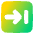 Line Arrow Right Square 2 Icon from Plump Gradient Set