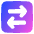 Line Arrow Transfer Horizontal Square 2 Icon from Plump Gradient Set