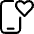 Phone Action Heart Icon from Ultimate Regular Set