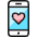 Phone Action Heart Icon from Ultimate Colors Set