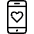 Phone Action Heart Icon from Ultimate Light Set | Free Download as SVG Vector and Transparent PNG | Streamline icons