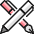 Content Pen Double Icon from Ultimate Colors Set