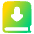 Book Download Icon from Plump Gradient Set