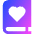 Book Heart Favorite Icon from Sharp Gradient Set
