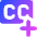 Content Close Caption Add Icon from Core Gradient Set